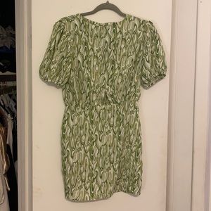 Petite abstract print cut out mini dress from Nasty Gal